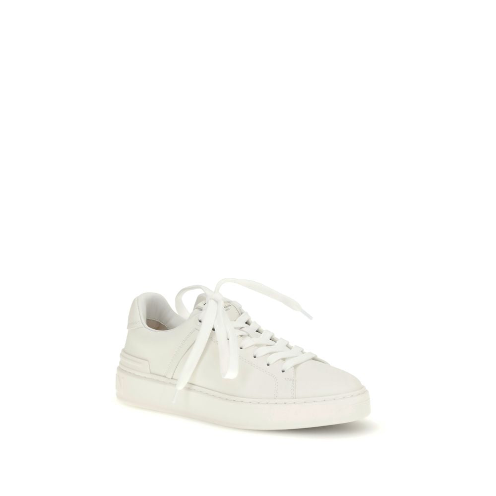 White Calf Leather Bos Taurus Low Top Sneakers