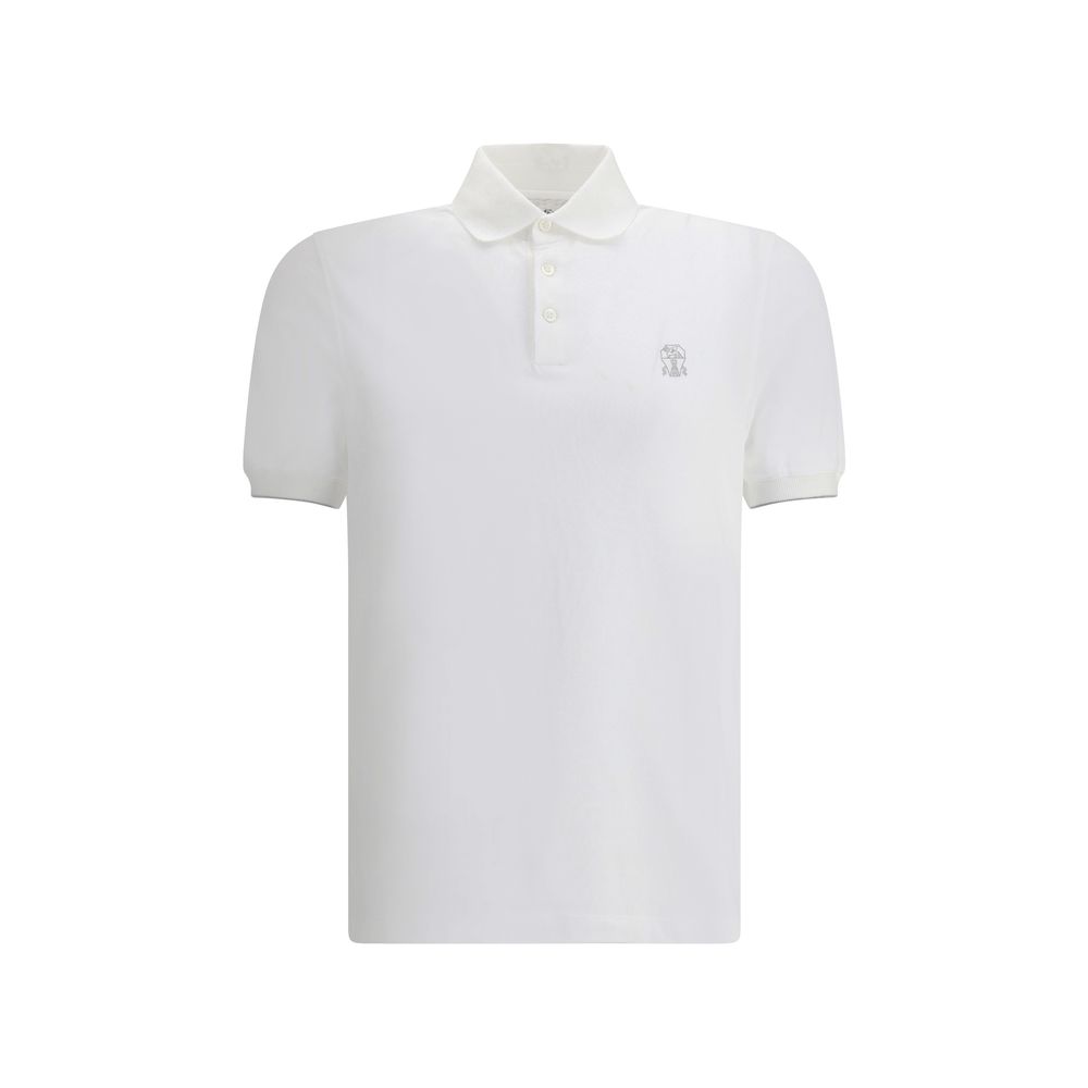 White Cotton Polo Shirt