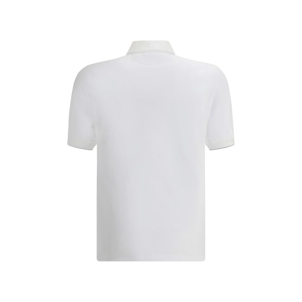 White Cotton Polo Shirt