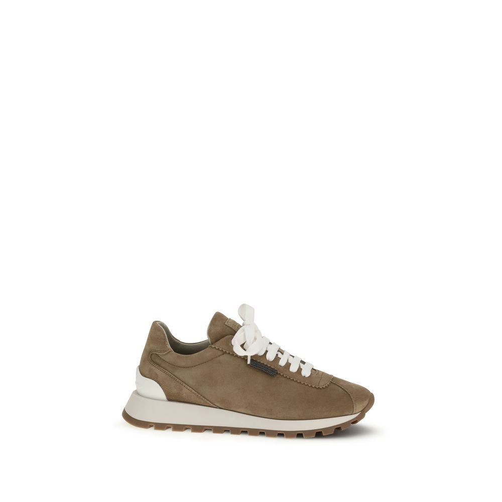 Beige Rubber Platform Sneakers