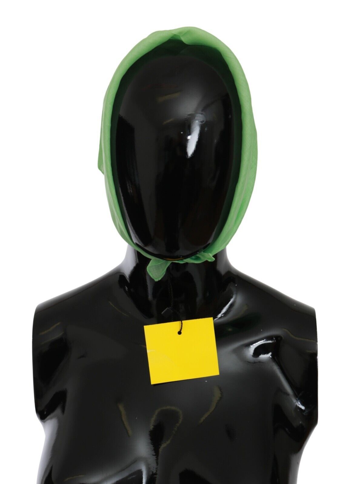 Æblegrønt firkantet hovedtørklæde i hør