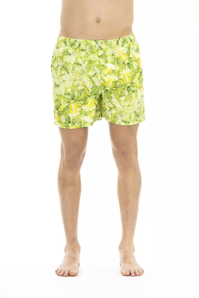 Grønne polyester badeshorts til mænd