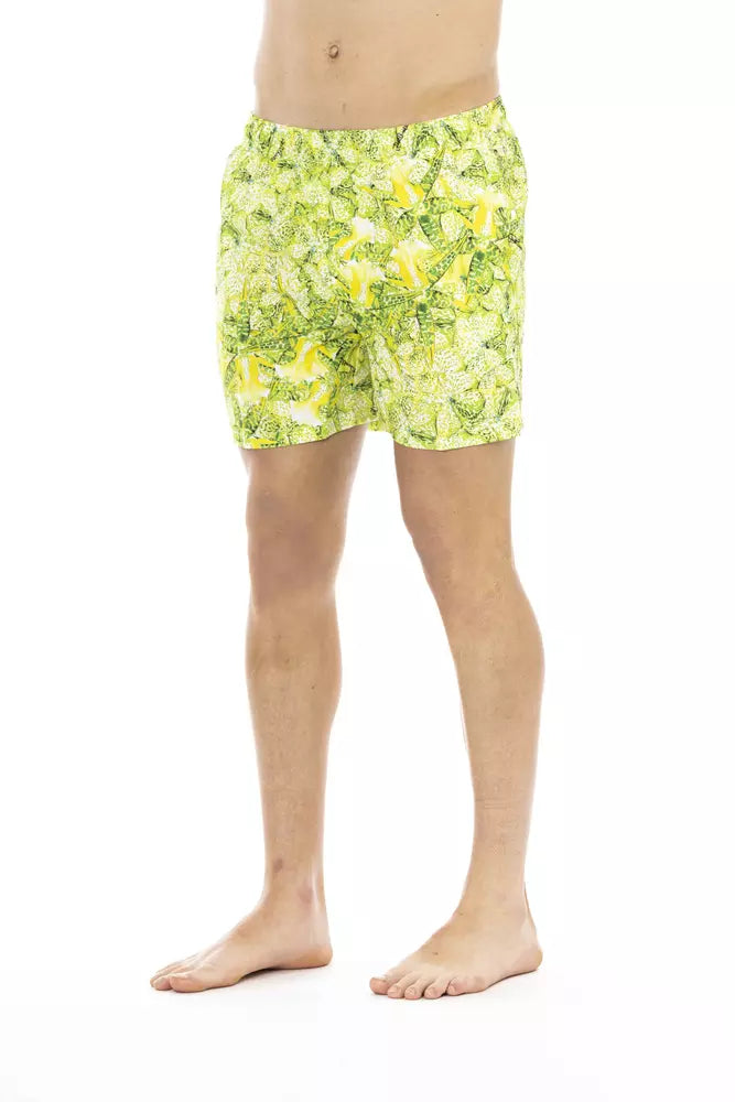 Grønne polyester badeshorts til mænd
