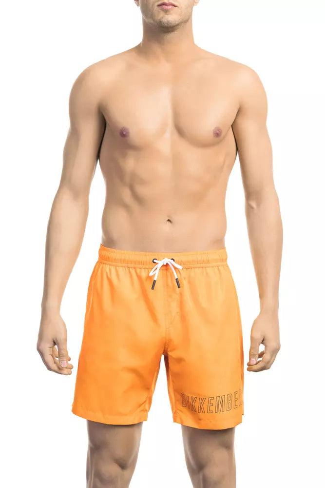 Orange polyester badetøj