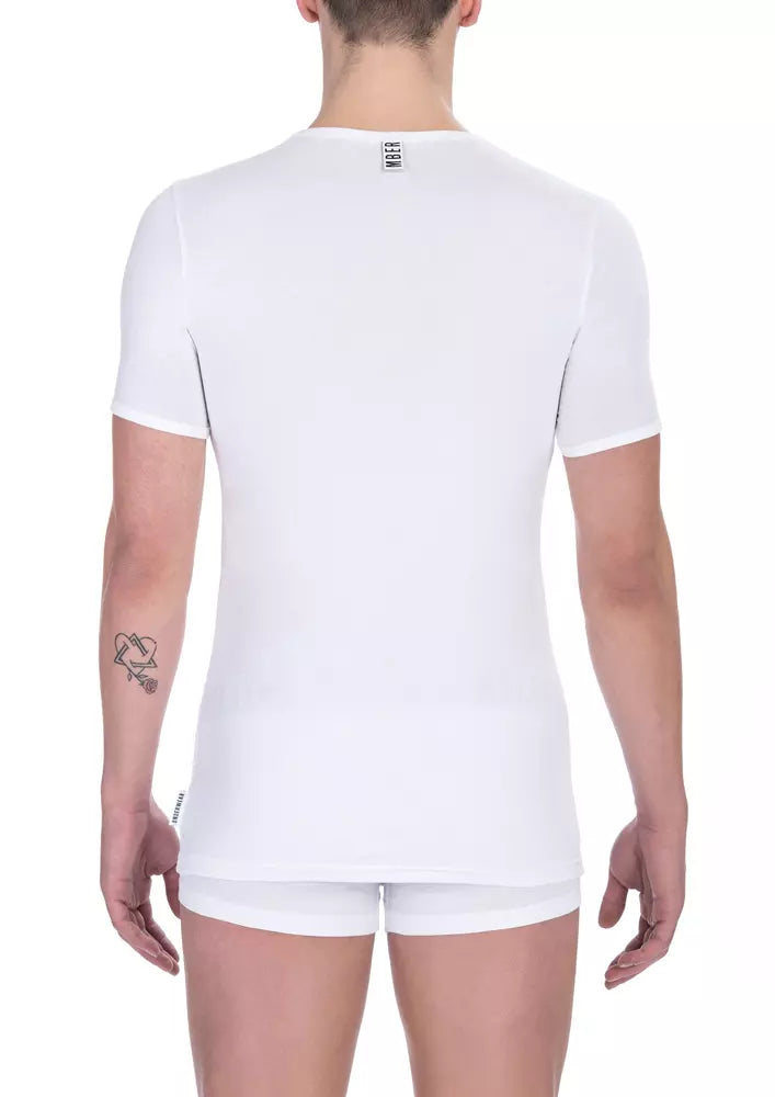 Bikkembergs Hvid Bomuld Herre T-shirt