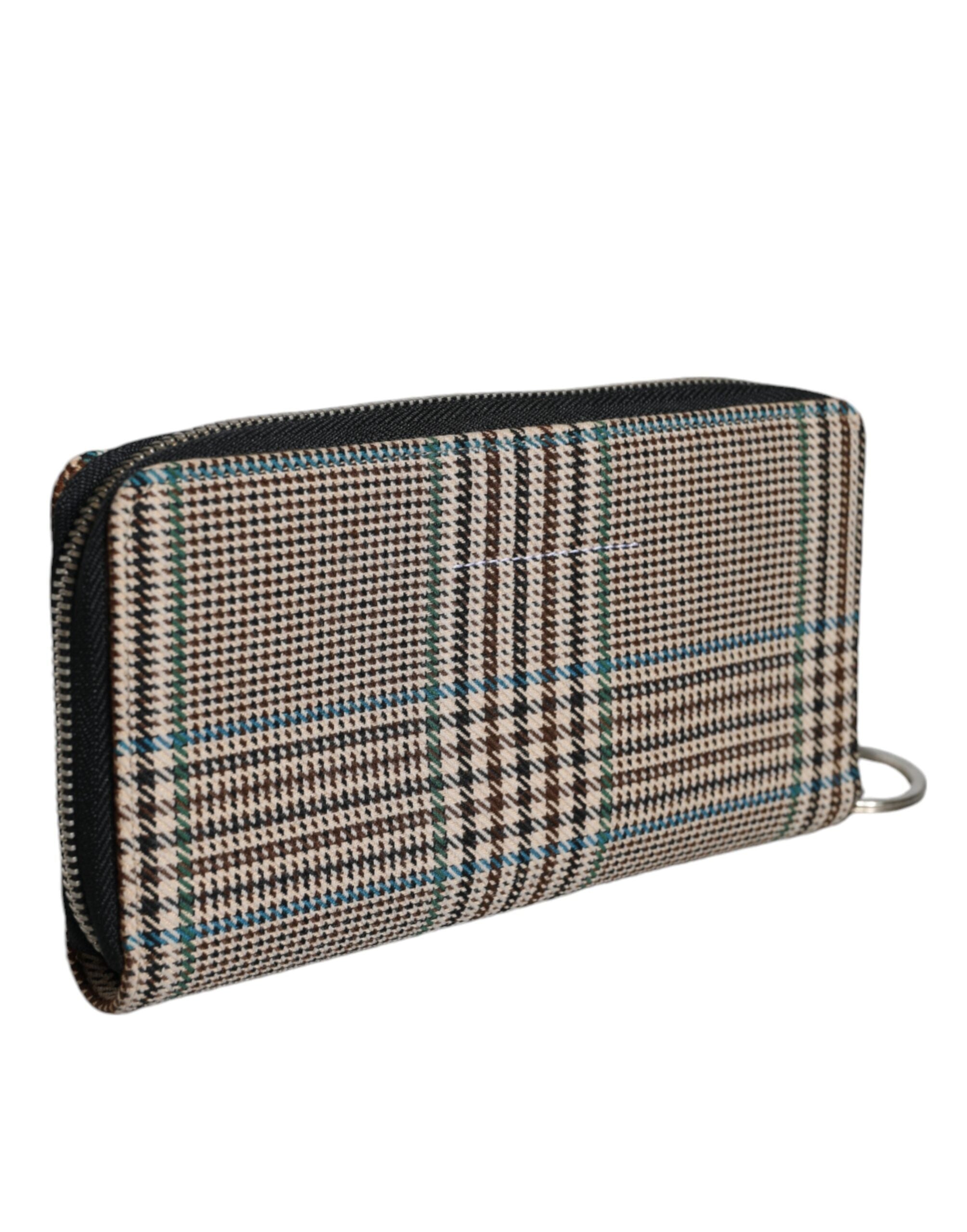 Flerfarvet Houndstooth Continental Lynlås Clutch Pung