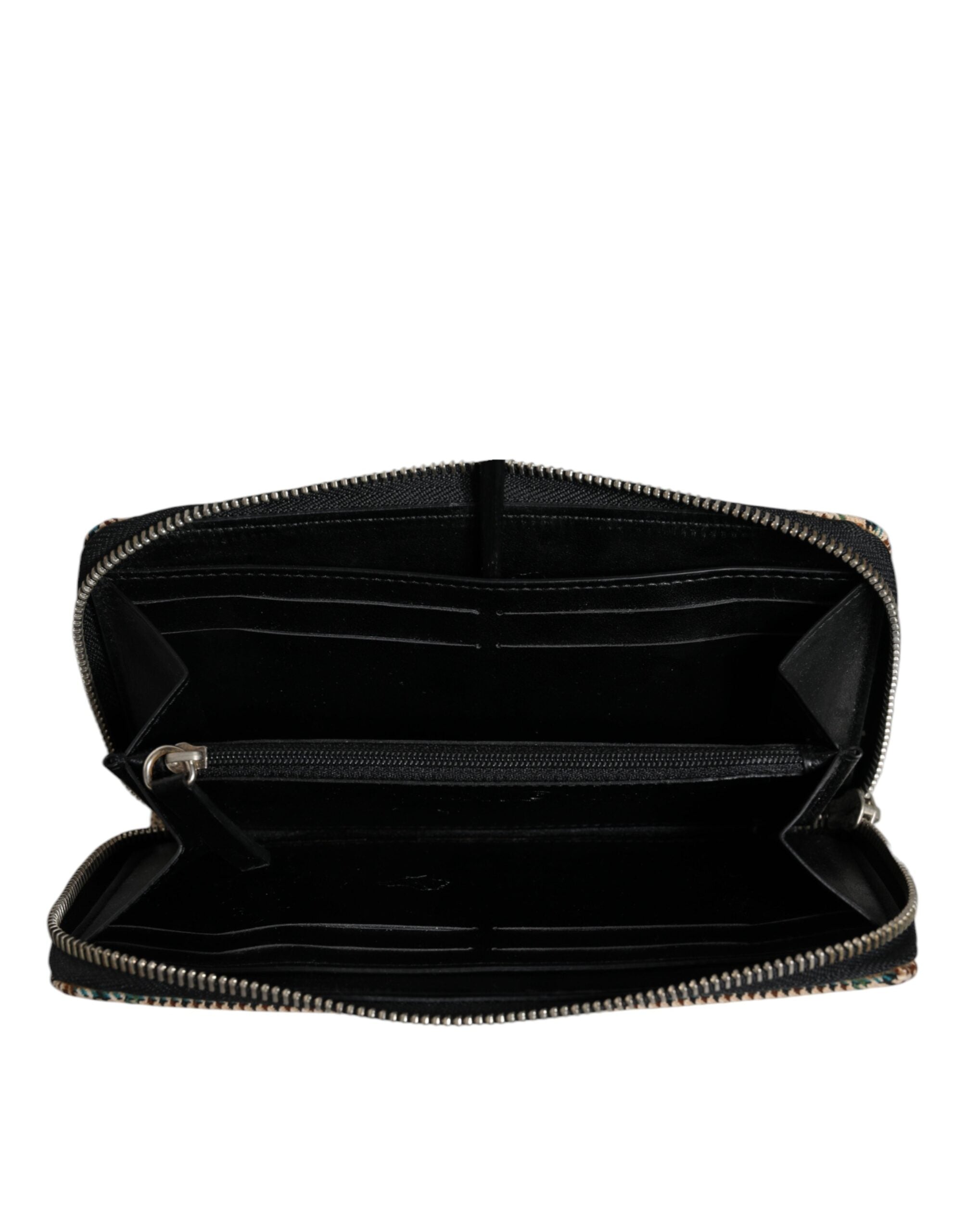 Flerfarvet Houndstooth Continental Lynlås Clutch Pung