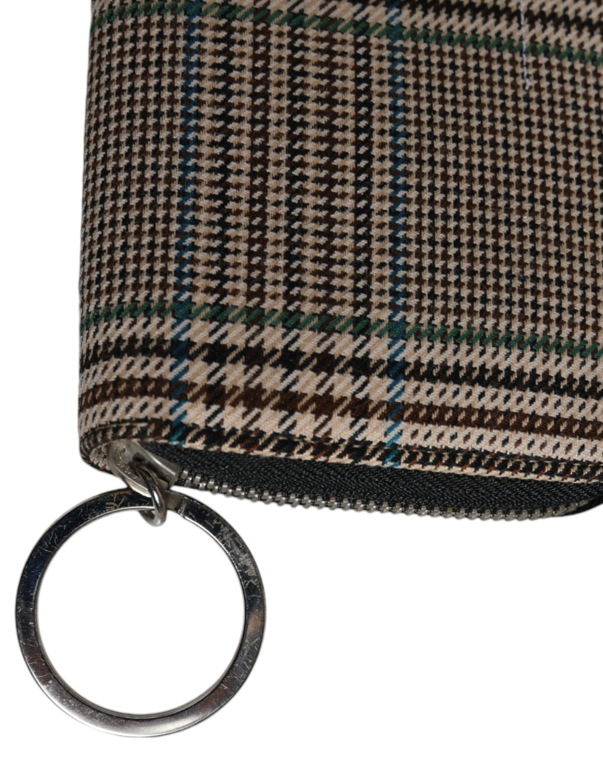 Flerfarvet Houndstooth Continental Lynlås Clutch Pung