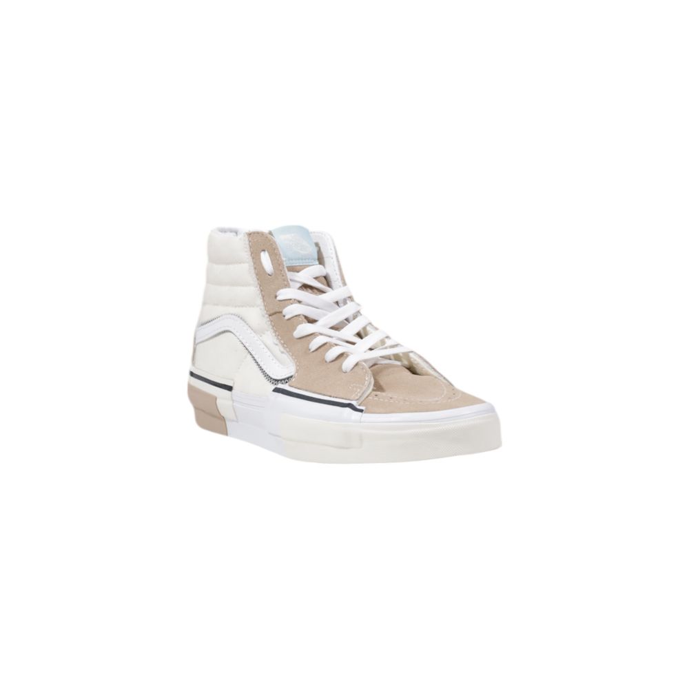 Beige høje sneakers i læder