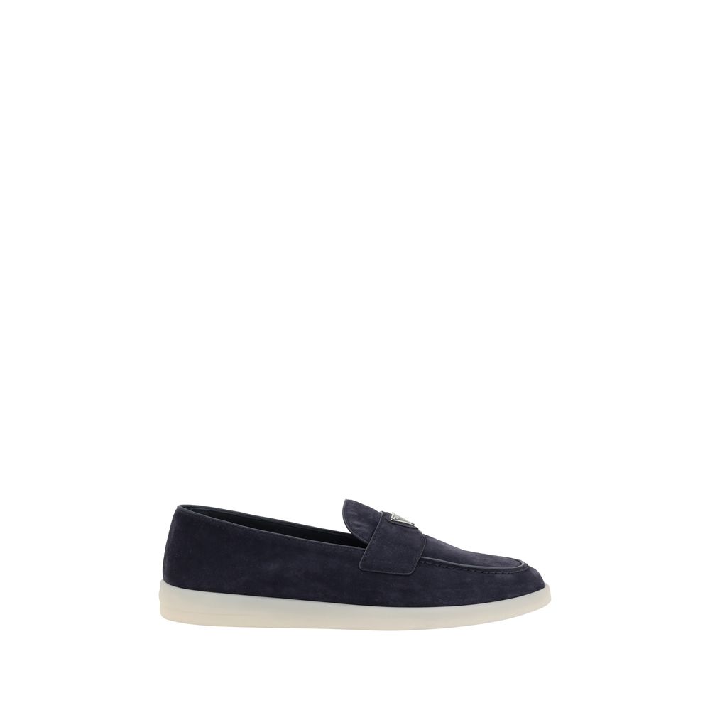 Blå gummi slip-on loafers