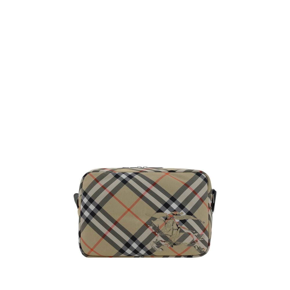Beige polyester skuldertaske