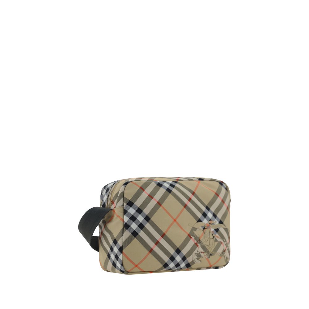Beige polyester skuldertaske