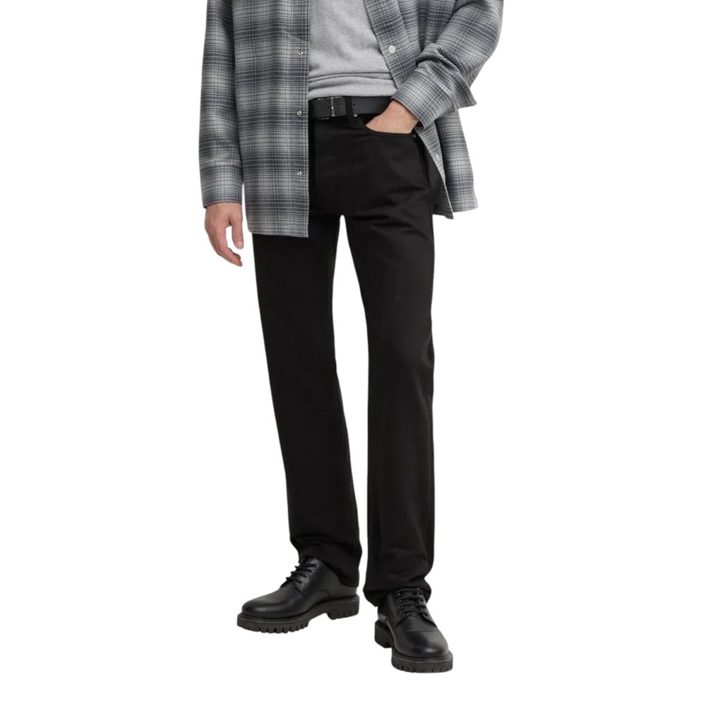 Sorte bomulds relaxed fit jeans