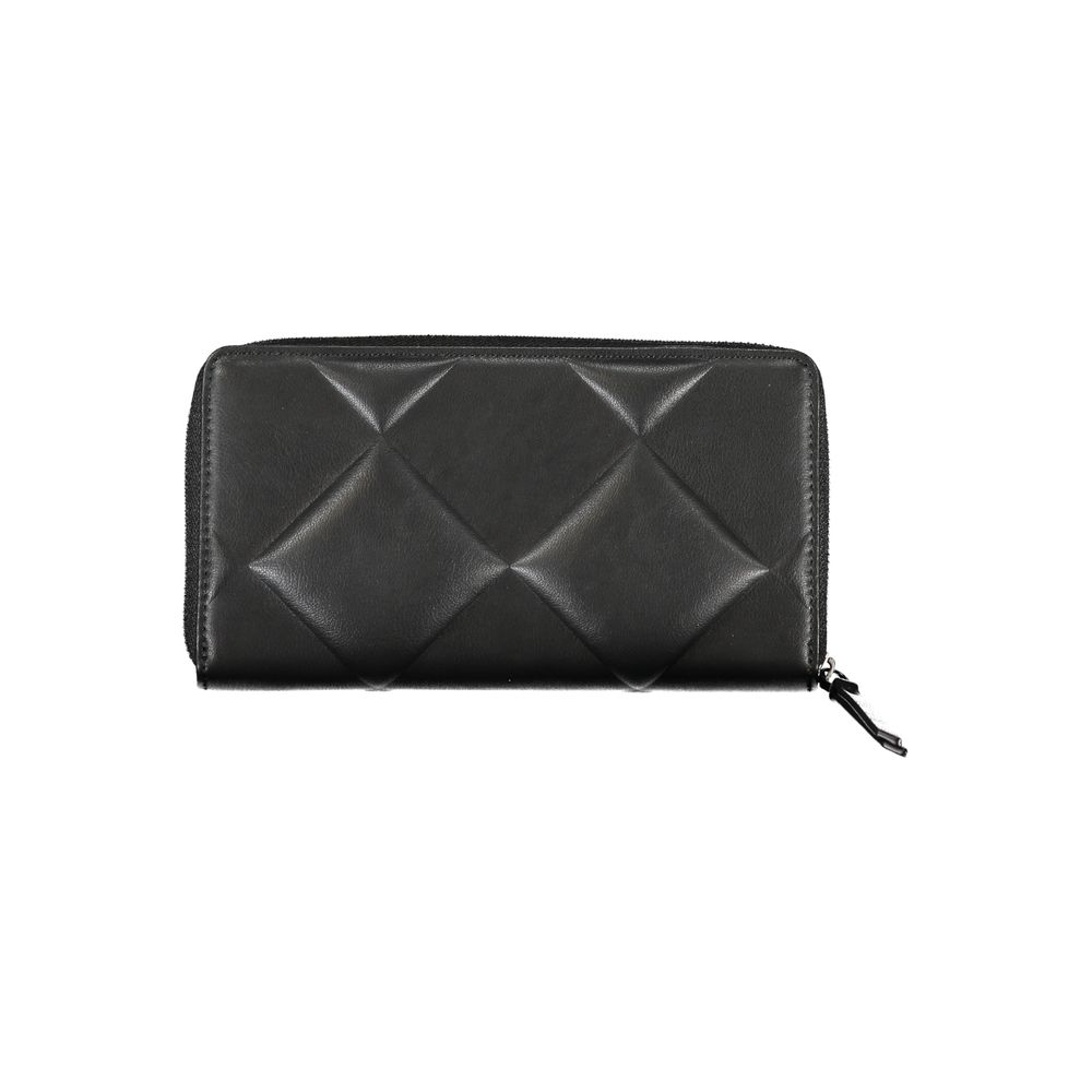 Black Polyester Women Wallet