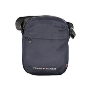 Blue Recycled Polyester Men Shoulder Bag