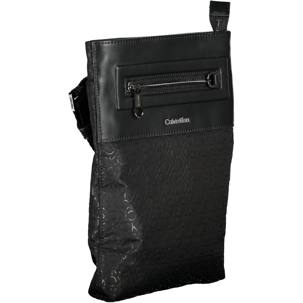 Black Polyester Men's Shoulder Bag