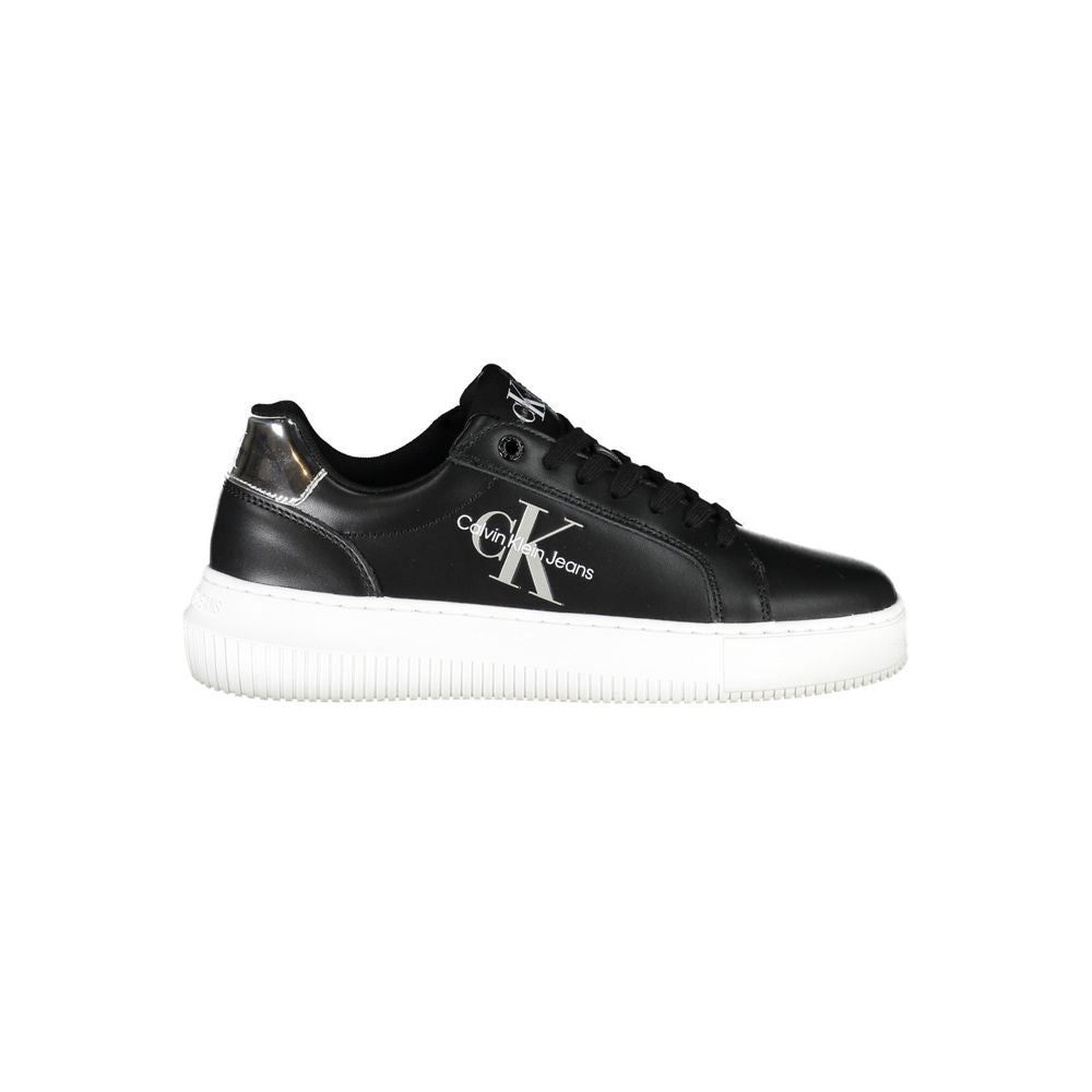Black Polyester Women Sneaker