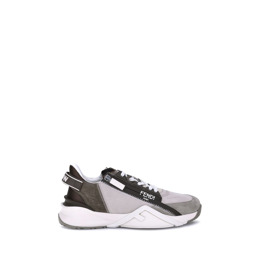 Beige Bos Taurus Low Top Sneakers i kalveskind