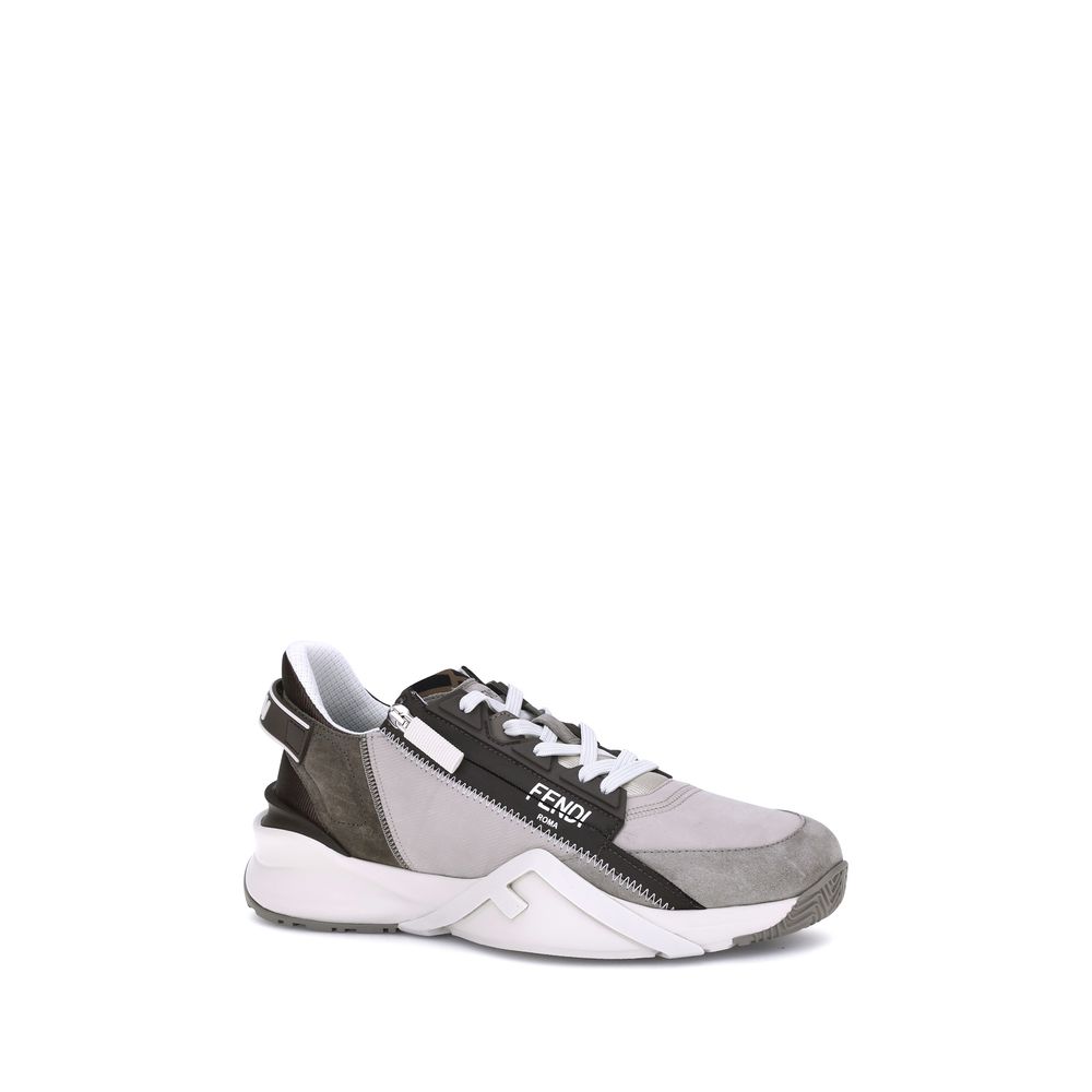 Beige Bos Taurus Low Top Sneakers i kalveskind