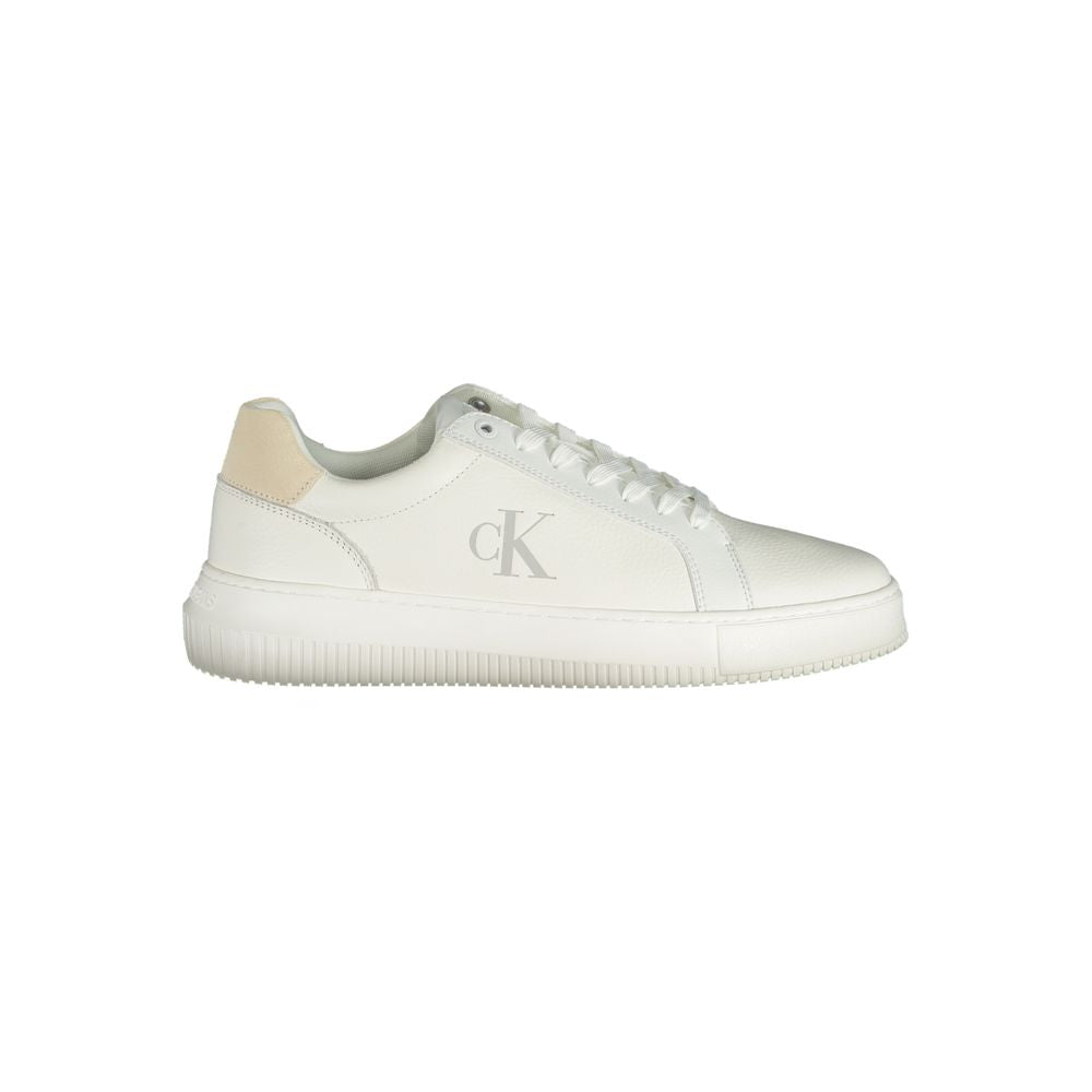 White Polyurethane Men's Sneaker