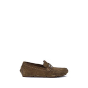 Brune gummi slip-on loafers
