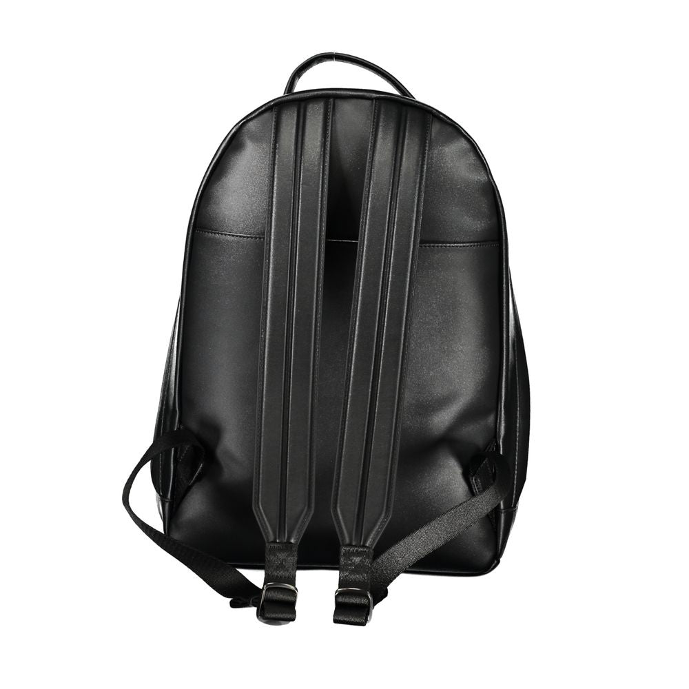 Black Polyester Men's Backpack