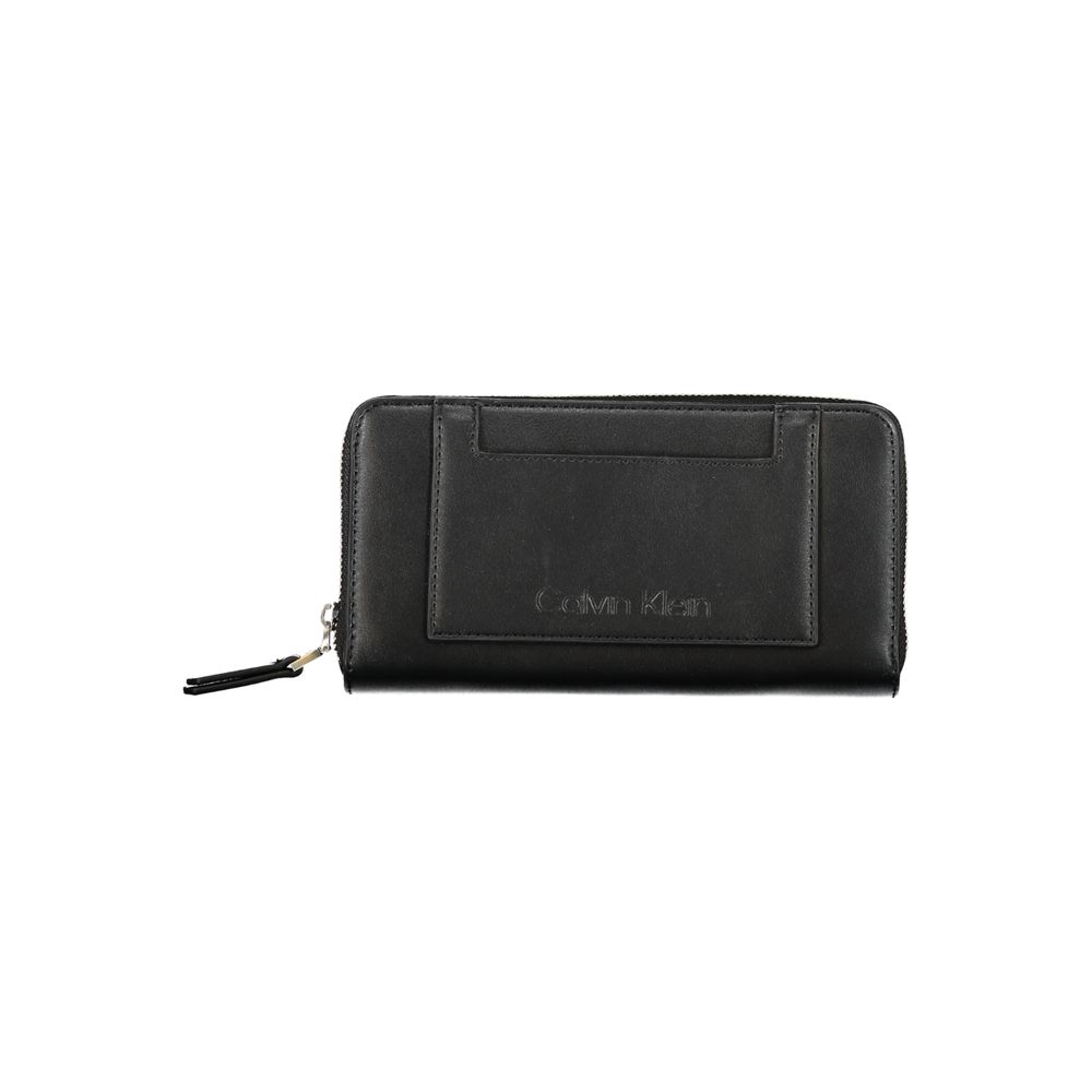 Black Polyester Women Wallet