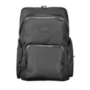 Black Polyester Men's Backpack