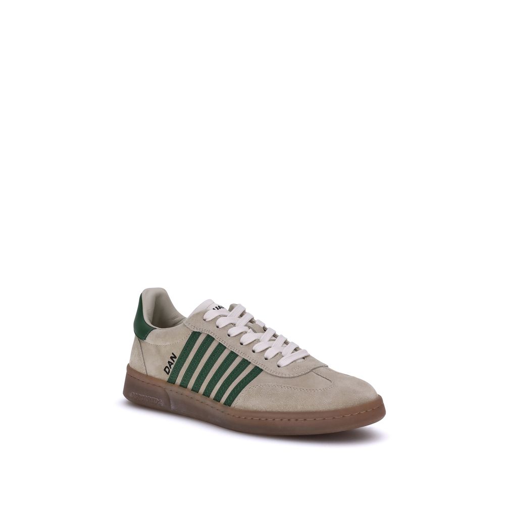 Grønne Bos Taurus Low Top Sneakers i Kalveskind