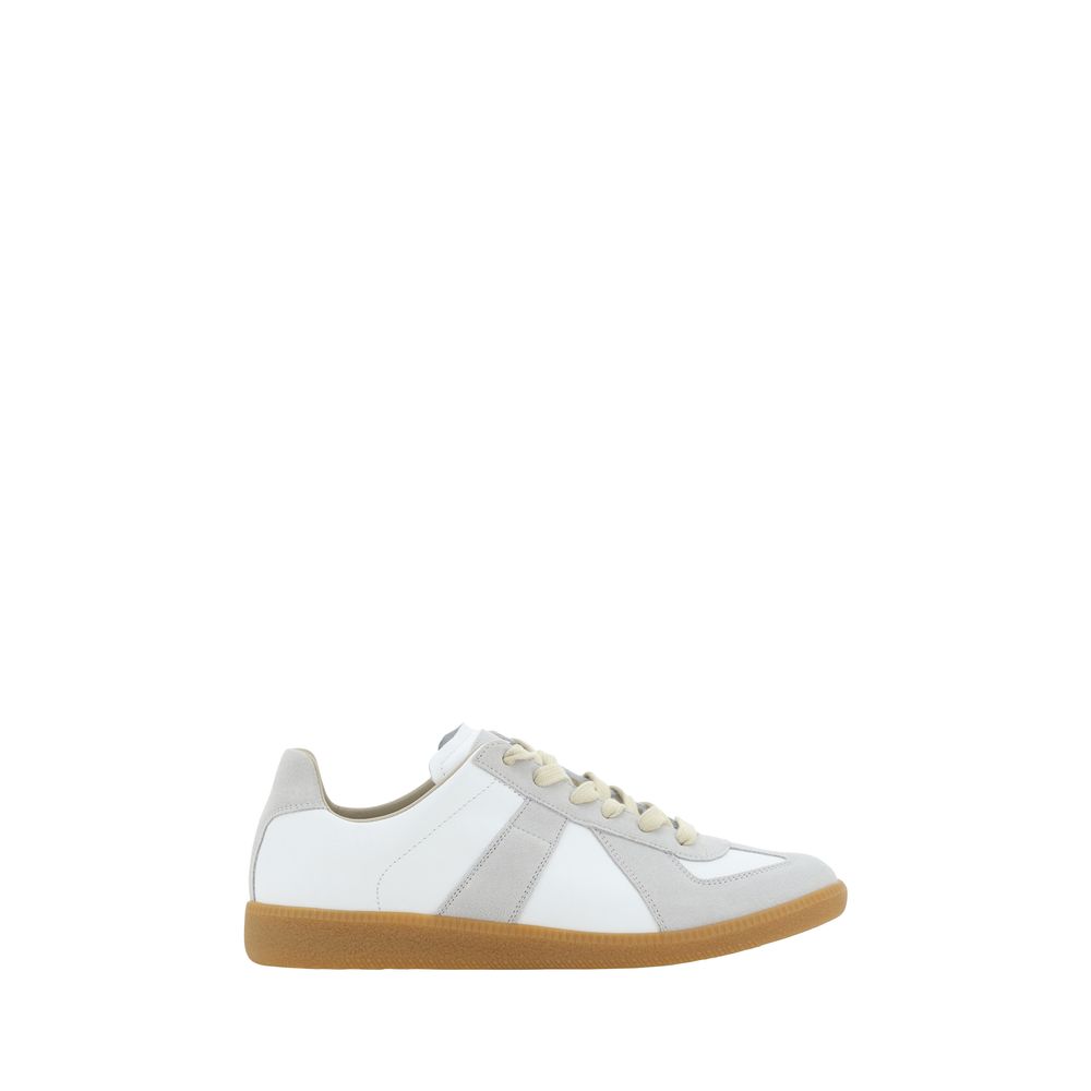 Hvide low-top sneakers i gummi