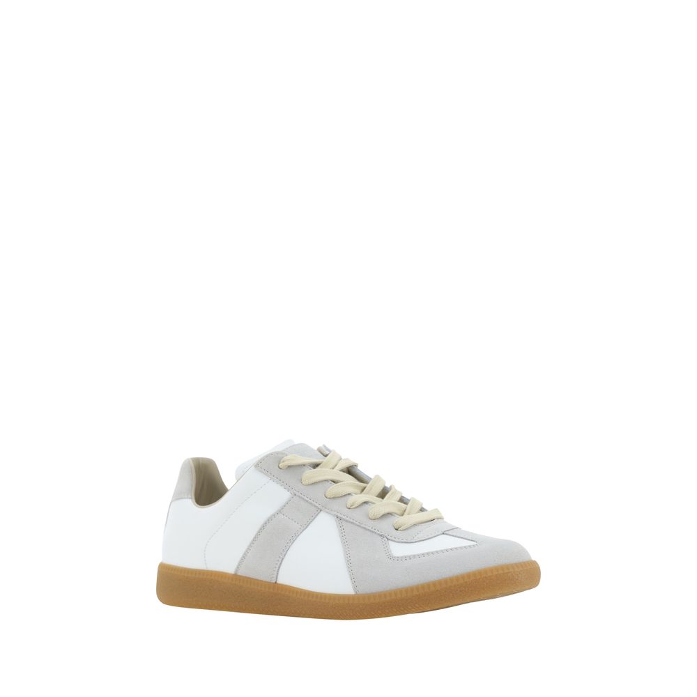 Hvide low-top sneakers i gummi
