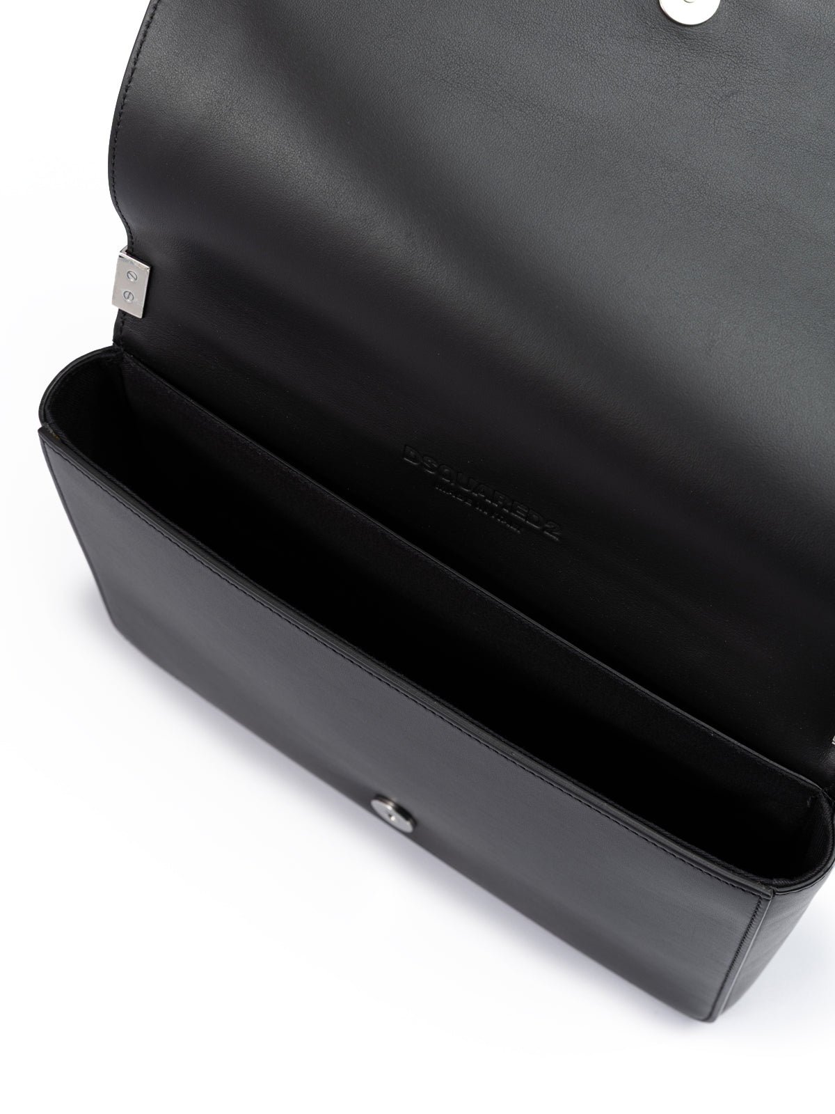 Sort læder messenger taske