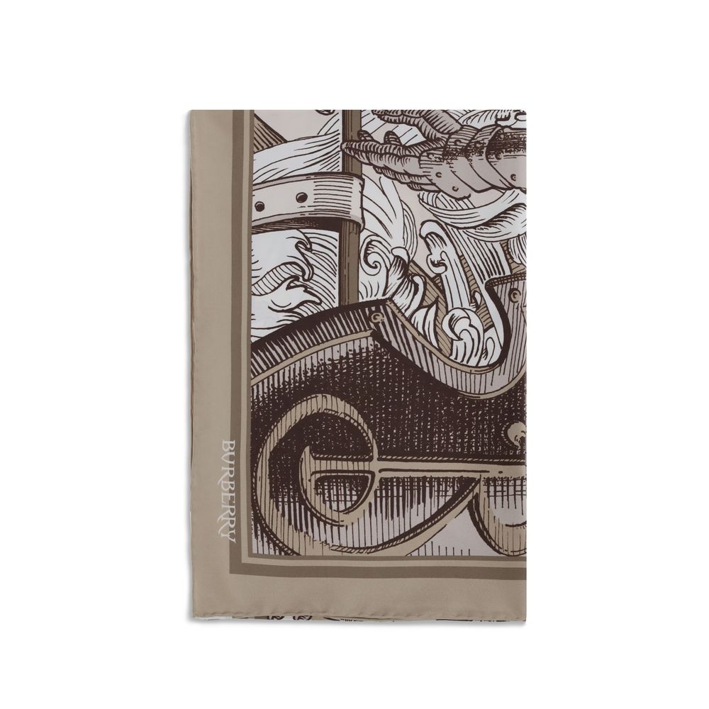 Beige silketørklæde