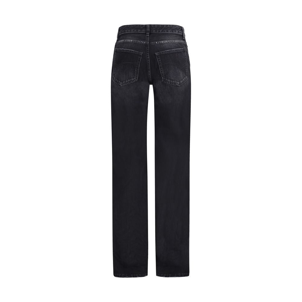 Sorte bomulds relaxed fit jeans