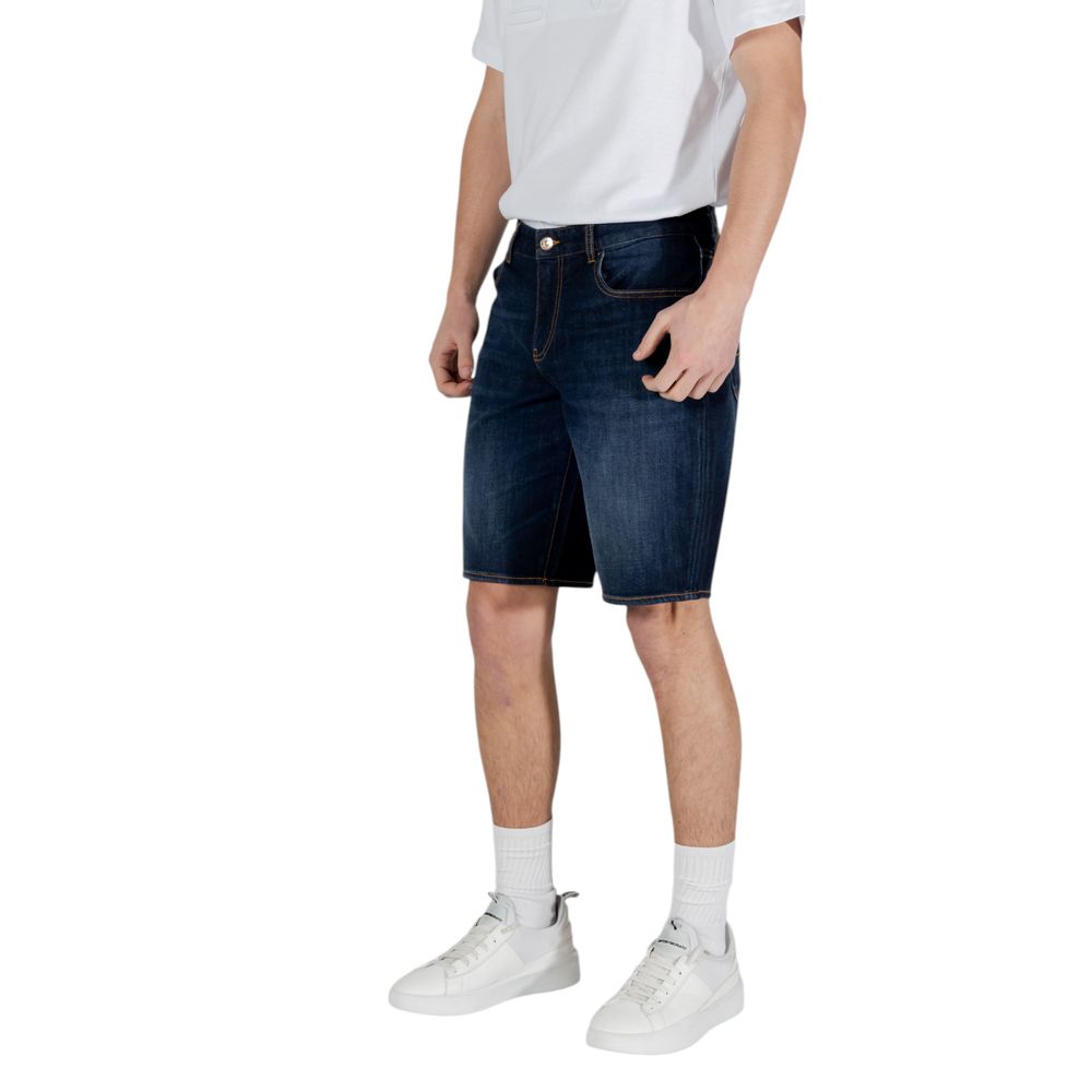 Blå bomuldsbermudashorts