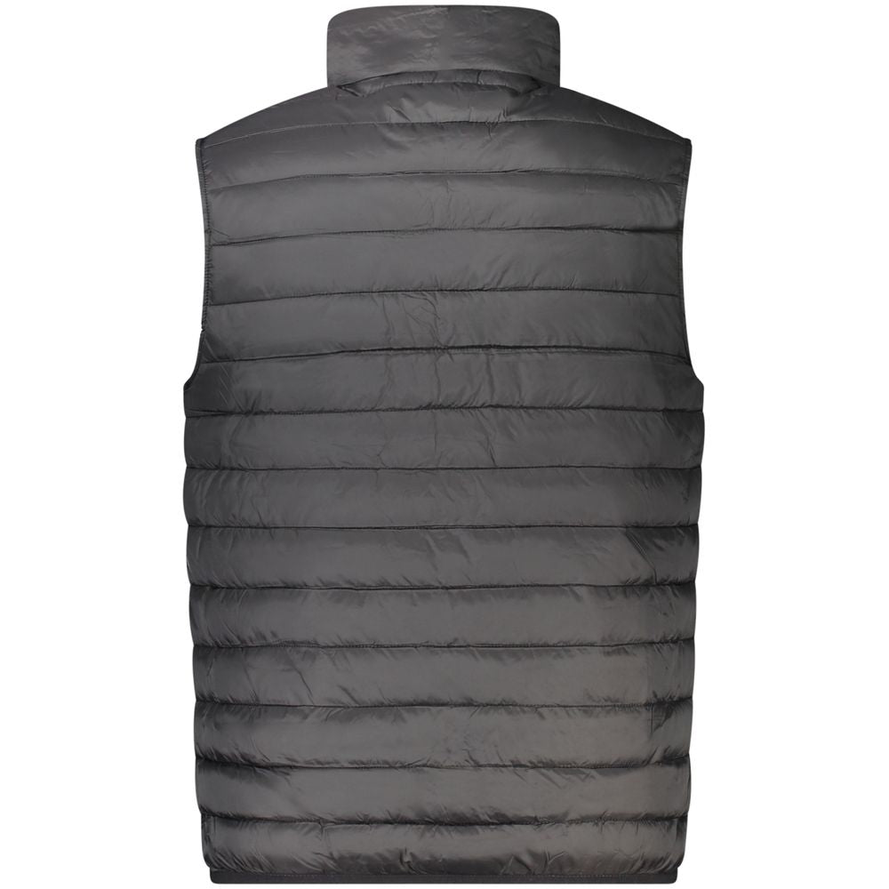 Sort polyester herrejakke