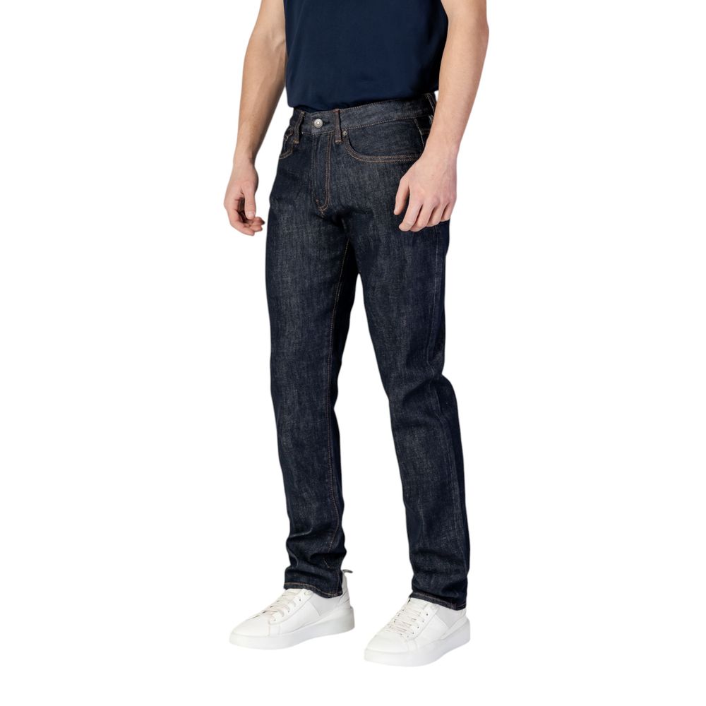 Blå polyester skinny jeans