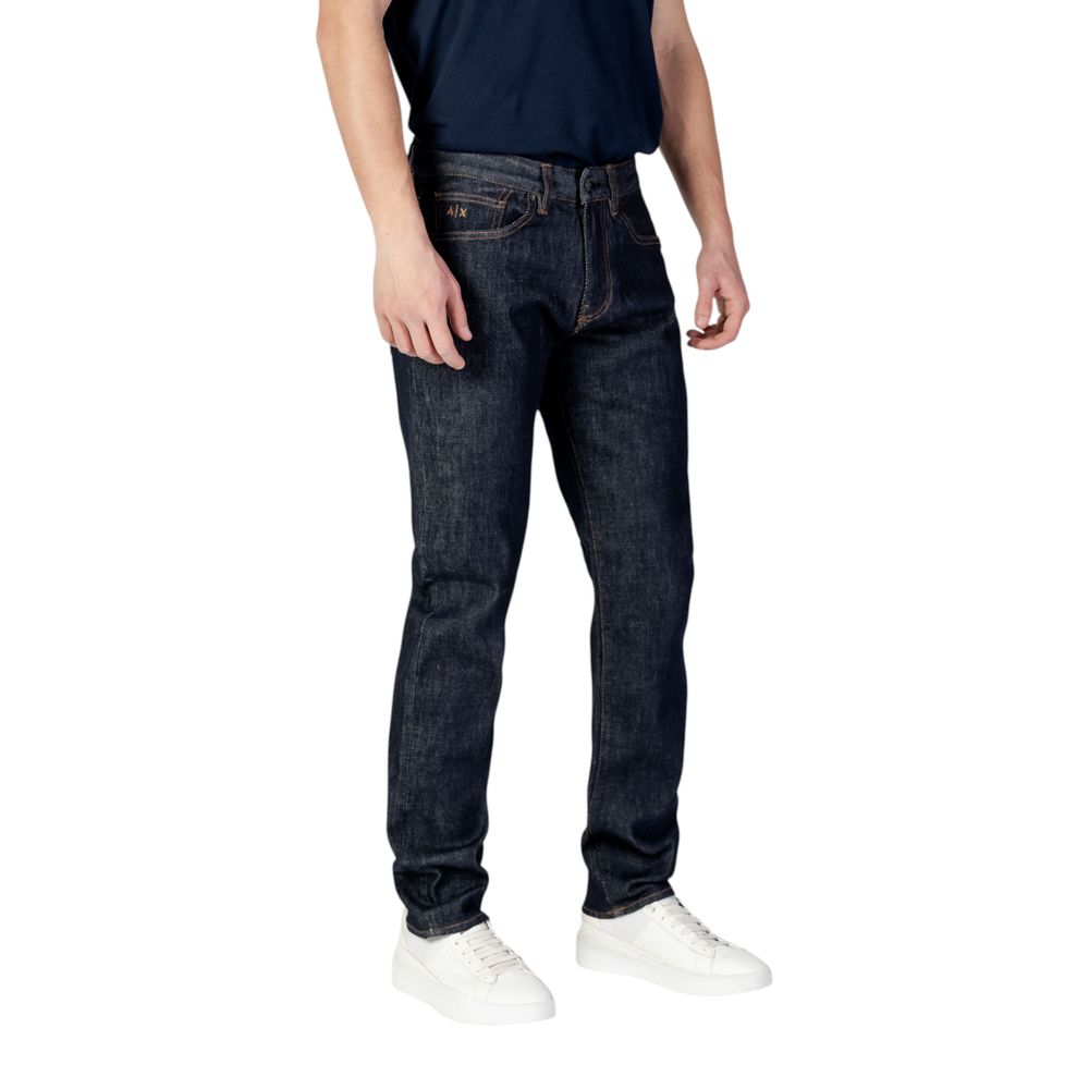 Blå polyester skinny jeans