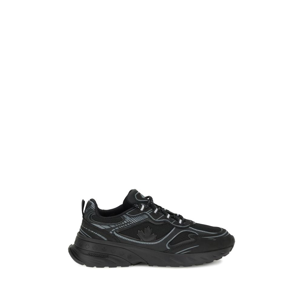 Sorte Bos Taurus Athletic Sneakers i kalveskind