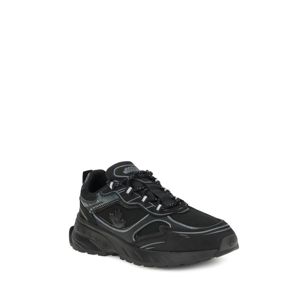 Sorte Bos Taurus Athletic Sneakers i kalveskind