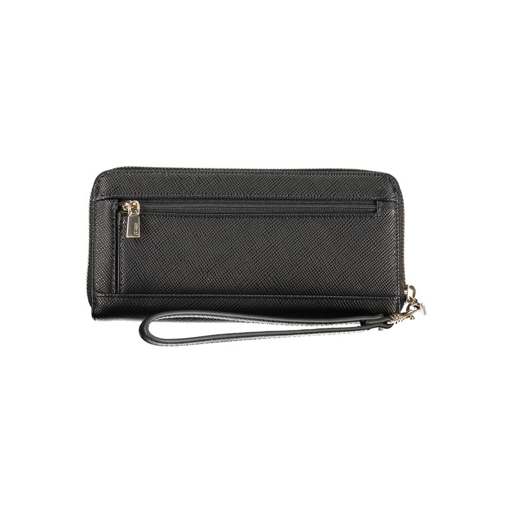 Black Polyurethane Women's Wallet