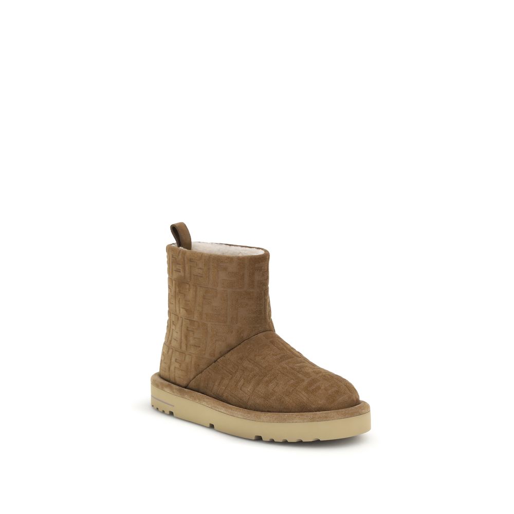 Brune læder ankelstøvler