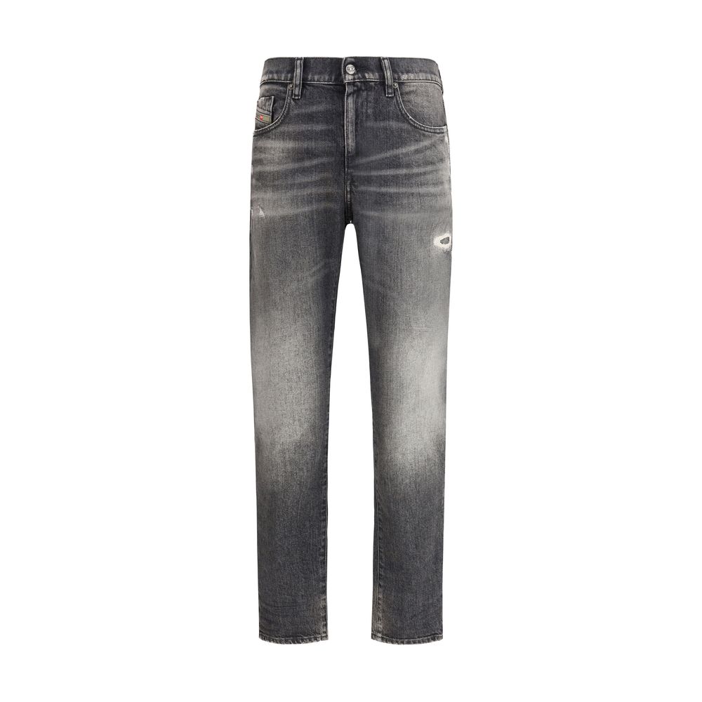 Grå bomulds relaxed fit jeans