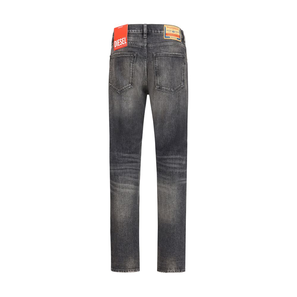 Grå bomulds relaxed fit jeans