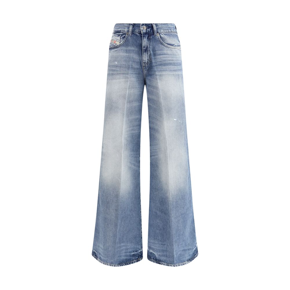 Lyseblå Bootcut Jeans i Bomuld