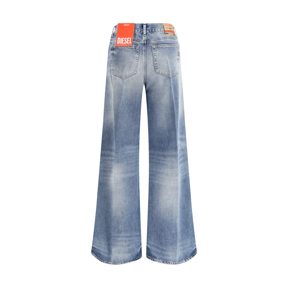 Lyseblå Bootcut Jeans i Bomuld