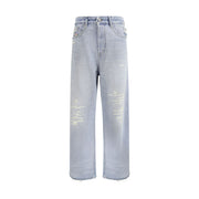 Lyseblå bomulds relaxed fit jeans