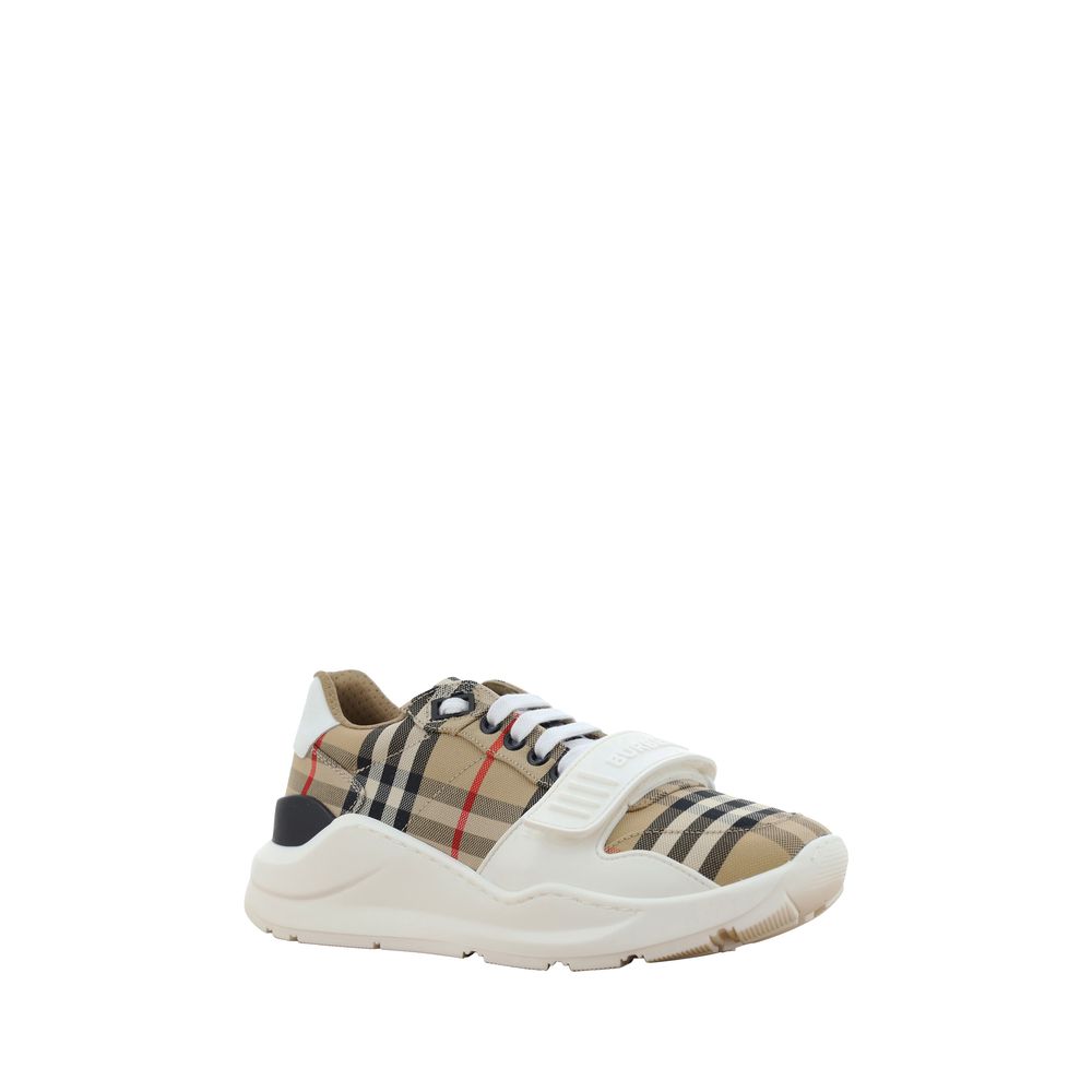 Beige gummi atletiske sneakers