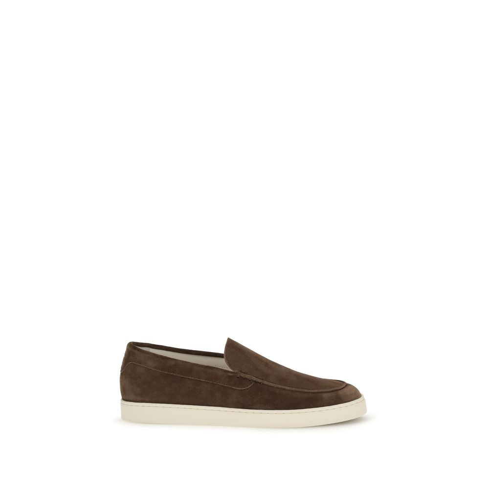 Brune gummi slip-on loafers
