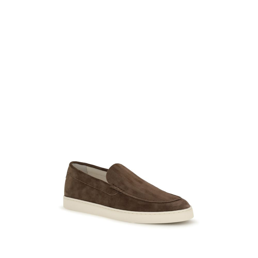 Brune gummi slip-on loafers